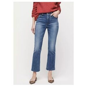 NWT $128 J.Crew Billie Demi-Boot cropped blue jeans 26
